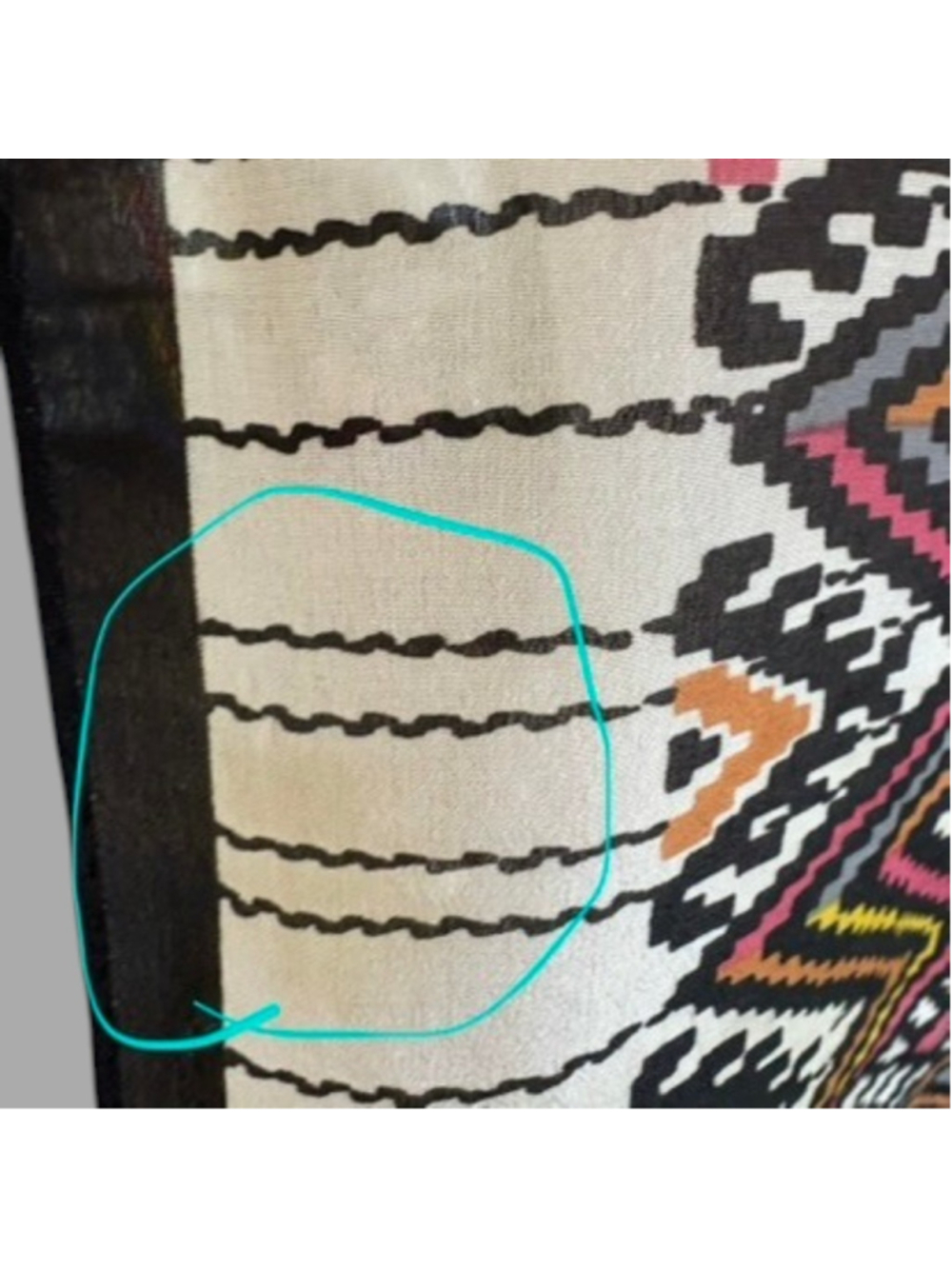 Vintage 70s Katja for XIIX Karat Katacrepe Scarf Geometric SW Chevron Silk Japan - Picture 8 of 13